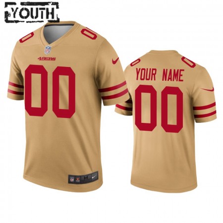 Lasten San Francisco 49ers NFL Pelipaita Custom Kulta Inverted Legend